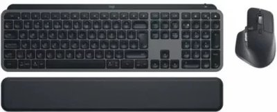 Комплект: клавіатура і миша Logitech MX Keys S PLUS PALMREST + MX Master 3S Combo Graphite (920-011614) 153305321 фото