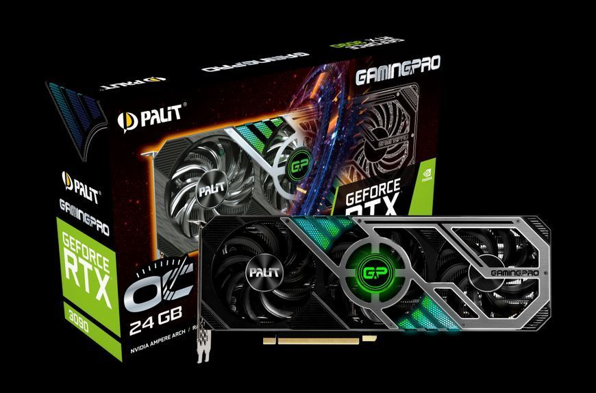 Відеокарта PALIT GEFORCE RTX 3090 GAMINGPRO 24G NED3090019SB-132BA фото